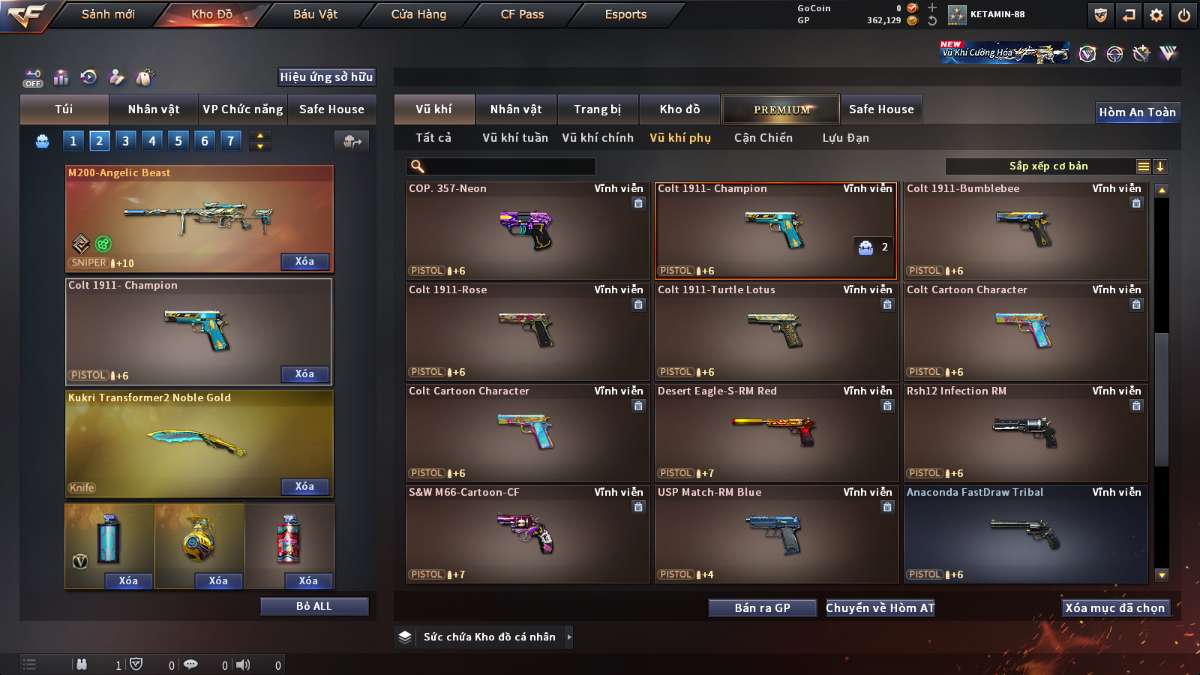 shop acc cf uy tin gia re